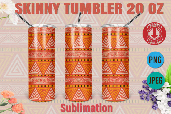 Download 20oz Skinny Tumbler Pattern Geometric - Premium Bundle