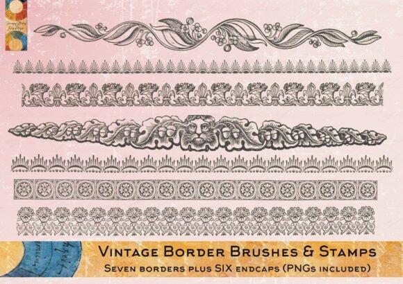 Download Vintage Border Affinity Stamps &amp; Brushes - Affinity Collection